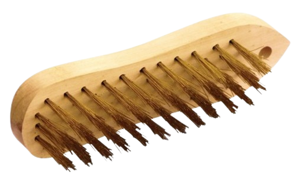 Brosse metallique violon 5 rangs fil souple laiton