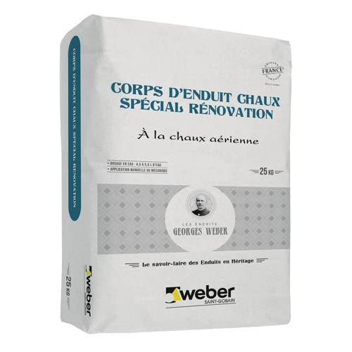 Weber corps d'enduit chaux spécial rénovation - Sac de 25kg