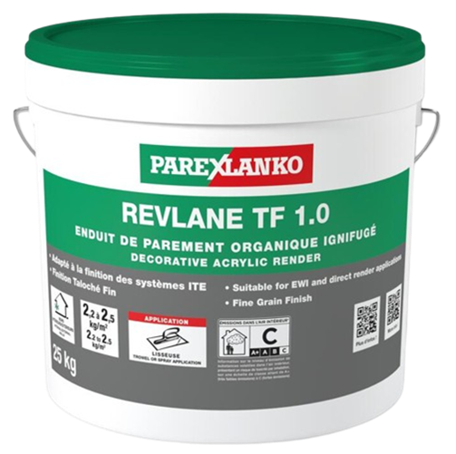 Parex Revlane TF 1.0 (Taloché Fin) - Seau de 25kg