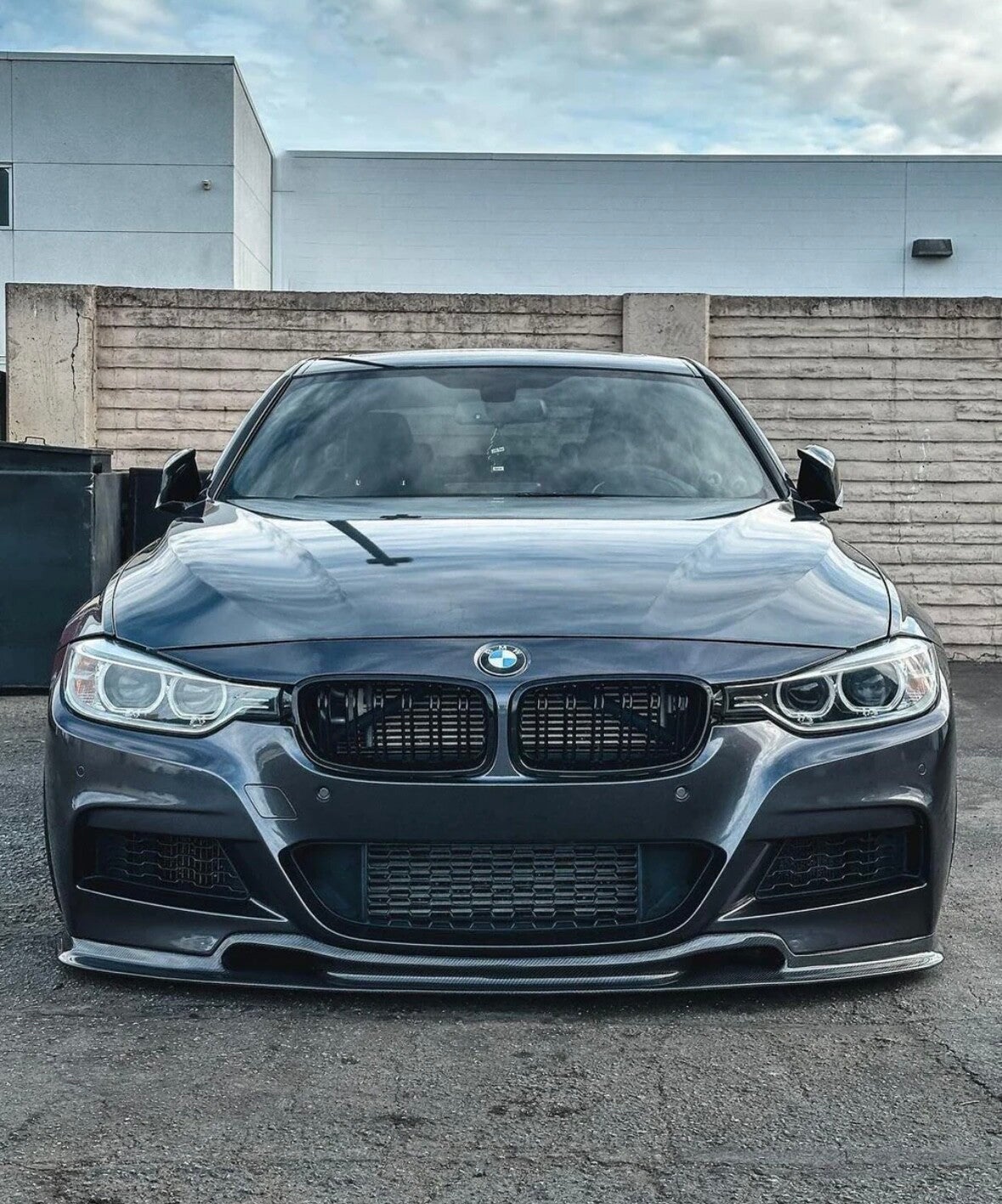 VRS Style Carbon Fiber Front Lip - BMW F30 3 Series