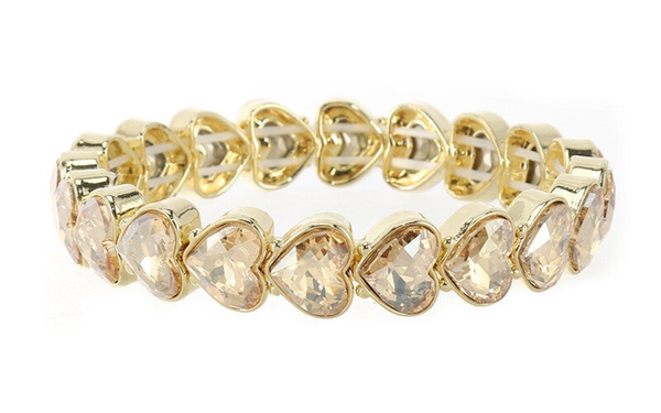 Armband hart beige