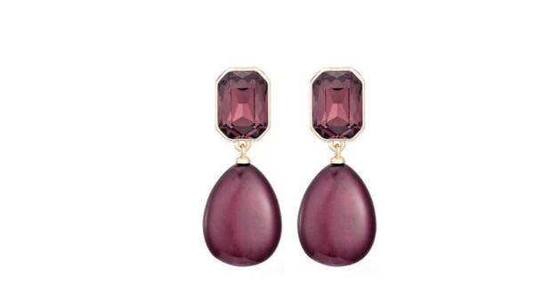Druppel oorbel Bordeaux