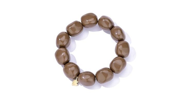 Kraalarmband taupe