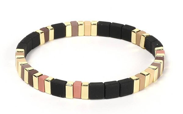 Elastiek armband zwart