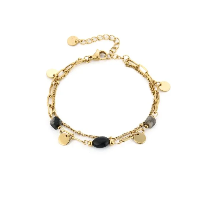 Kraaltjes armband zwart