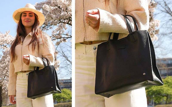 Hand/schoudertas zwart