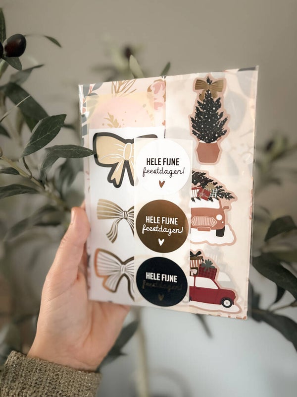 Sticker pakketje kerst