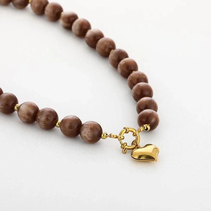 Kralenketting bruin