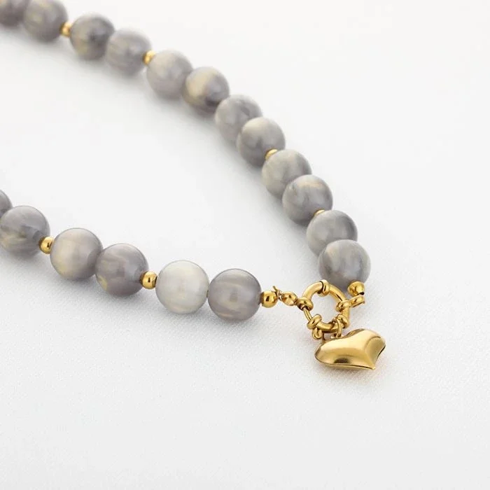 Kralenketting grijs
