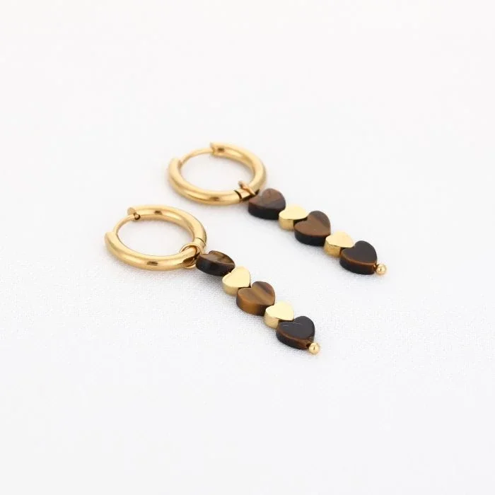 Hartjes oorbellen (lang)