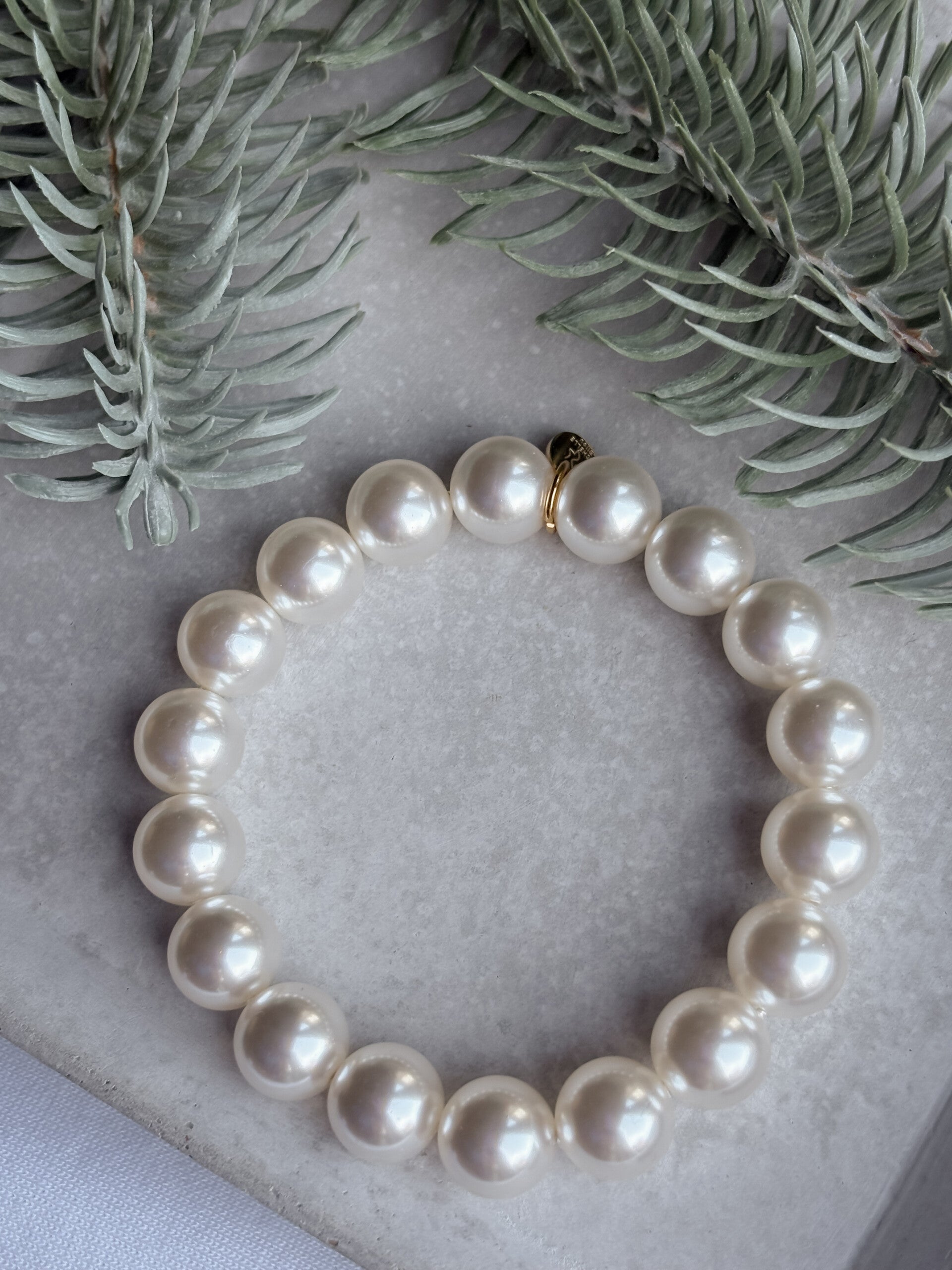 Elastiek armband parel