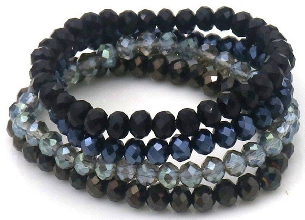 Set elastiek armbandjes zwart