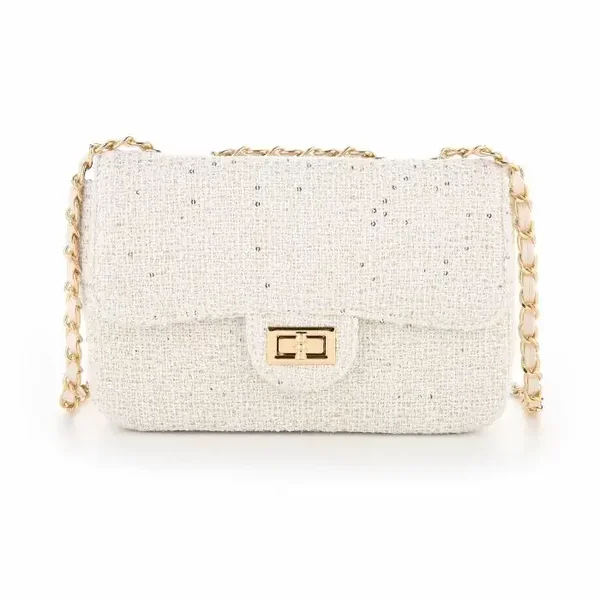 Tas beige paillet