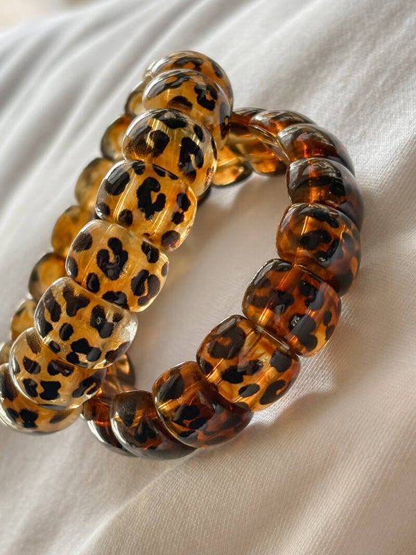 Armband tiger donker bruin