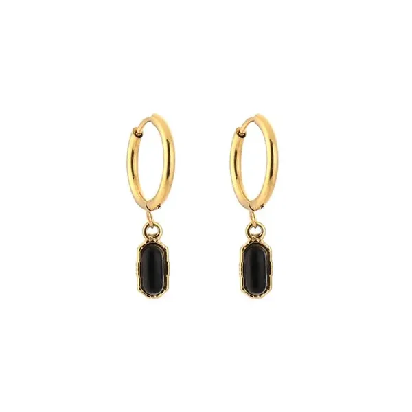 mini zwart hoops