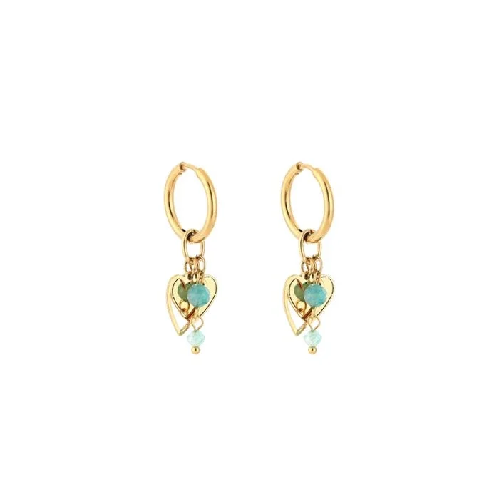 mini heart hoops groen