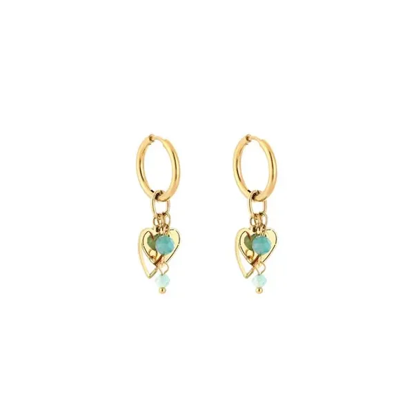 mini heart hoops groen