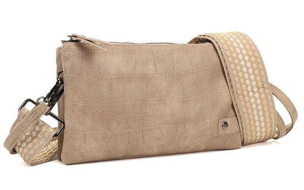 Taupe schoudertasje
