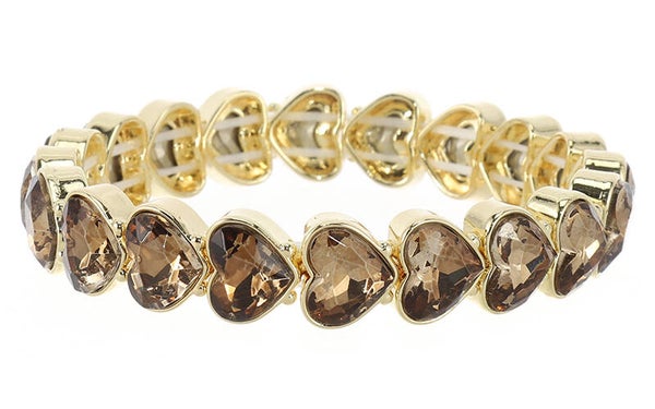 Armband hart bruin