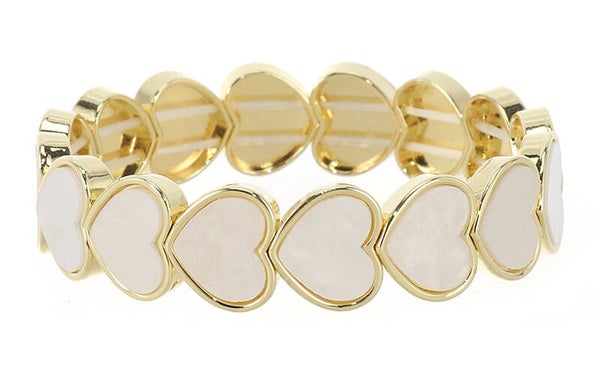 Hart armband offwhite