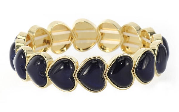 Hart armband blauw
