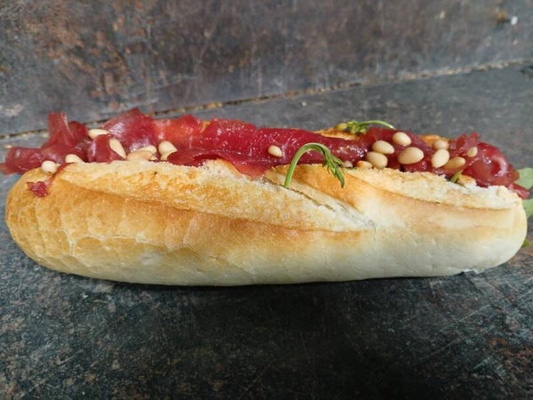 Luxe stokbroodje carpaccio " wit"