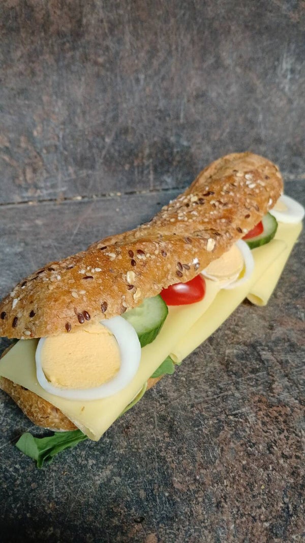 Meergranen stokbroodje "gezond Kaas "