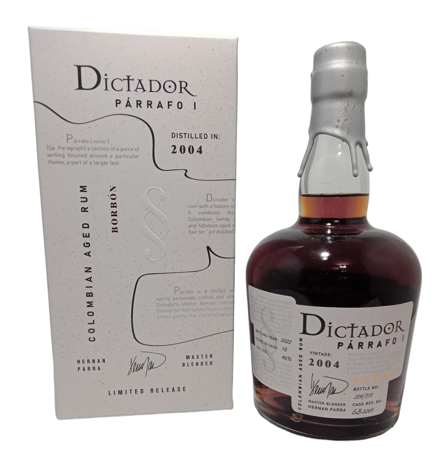 Dictador - Párrafo I Borbón Vintage - 2004 b.2022 18Y - With Box 46% 70cl