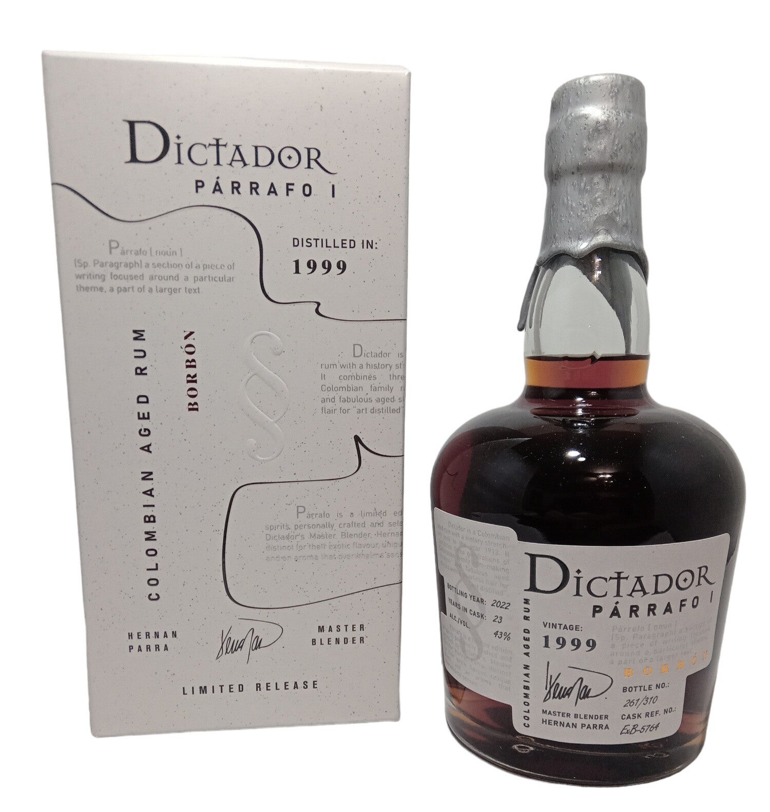 Dictador - Párrafo I Borbón Vintage - 1999 b.2022 23Y - With Box 43% 70cl
