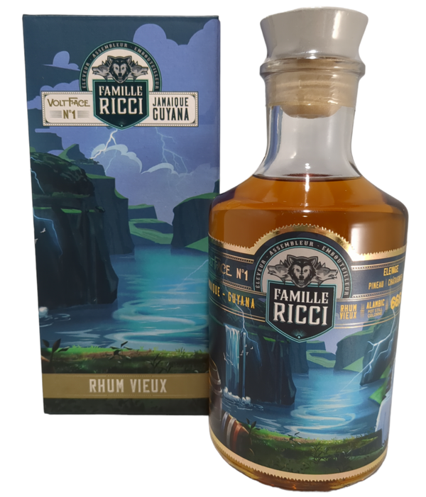 Famille Ricci - Volt Face N°1 - Guyana / Jamaica - With Box 66.6% 50cl