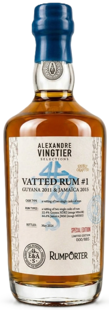 Alexandre Vingtier Sélections Vatted Rum #1: Guyana 2011 × Jamaica 2015 57.5% 70cl