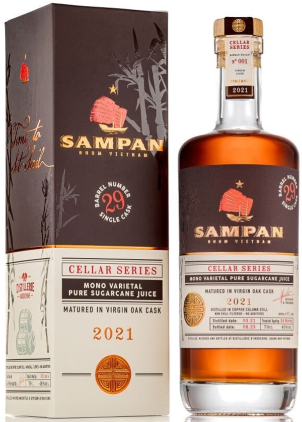 Sampan Cellar Series Virgin Oak Cask With Box 46% 70cl