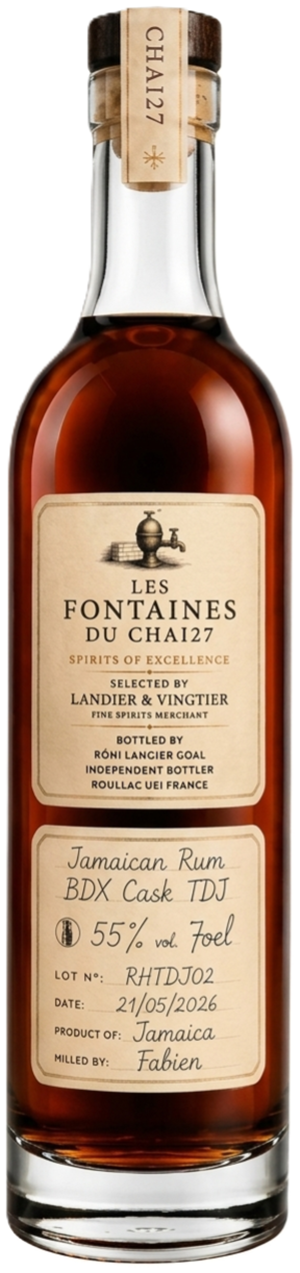 Les Fontaines du Chai27 Jamaican Rum Aged in BDX Barrel STR TDJ 55% 70cl