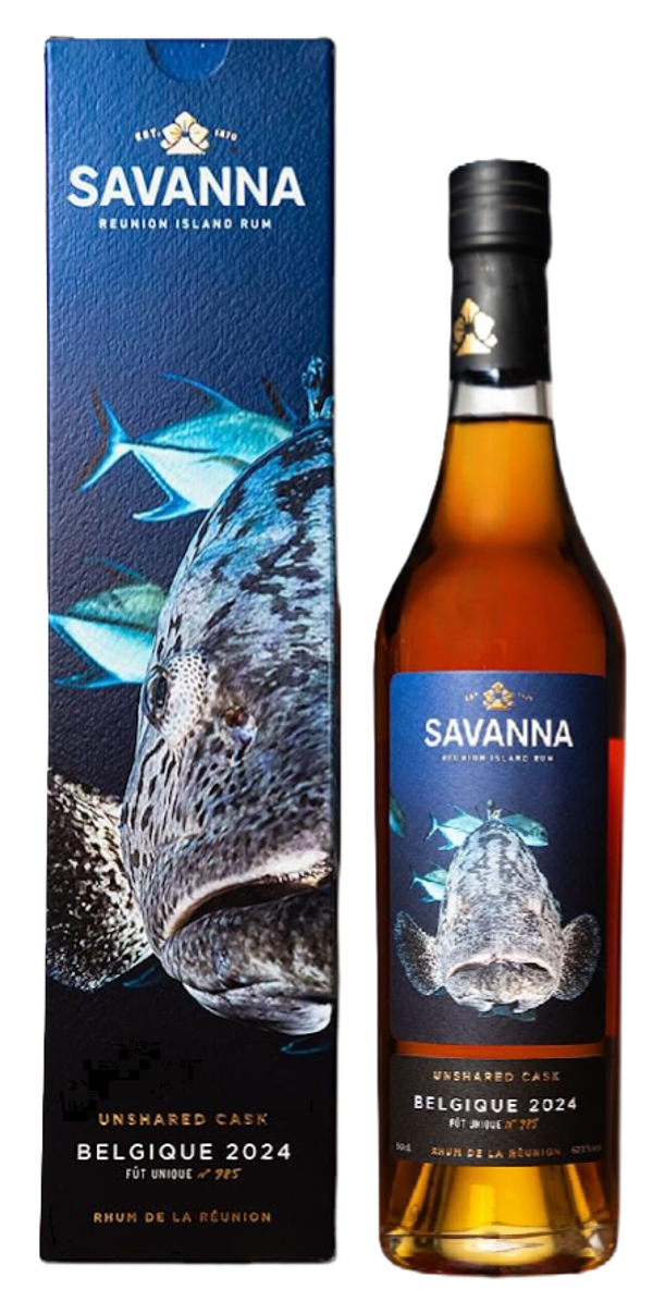 Savanna - Unshared Cask bottled for Belgium - Rhum Traditionnel 8Y - D' Age Fut N°985 - With Box 62.1% 50cl