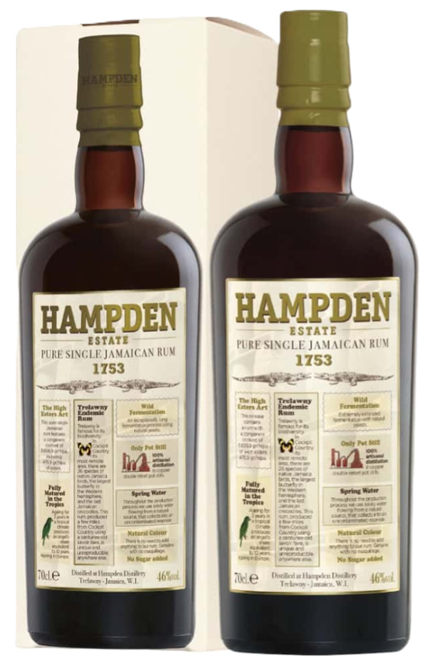 Hampden Estate 1753 With Box 46% 70cl