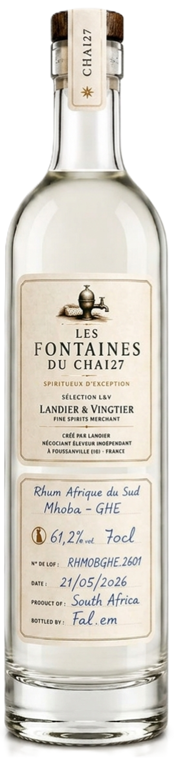 Les Fontaines du Chai27 Mhoba GHE South Africa 61.2% 70cl