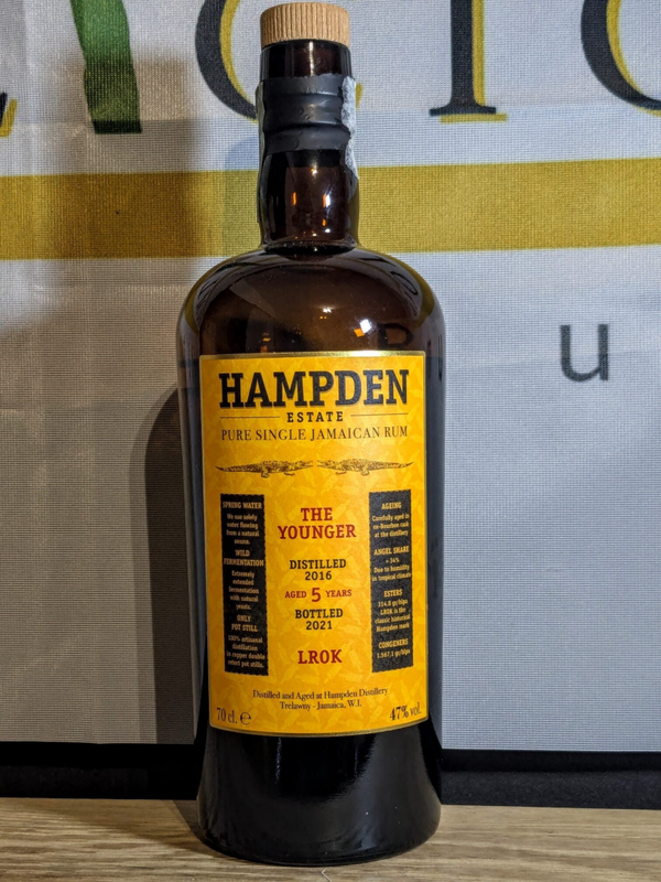 Single Sample Rum #63 - Hampden LROK The Younger 2016 b.2021 5Y 47% 3cl