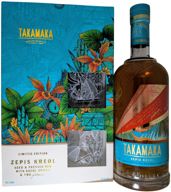 Takamaka - Zepis Kreol - With Box + 2 glasses - 43% 70cl