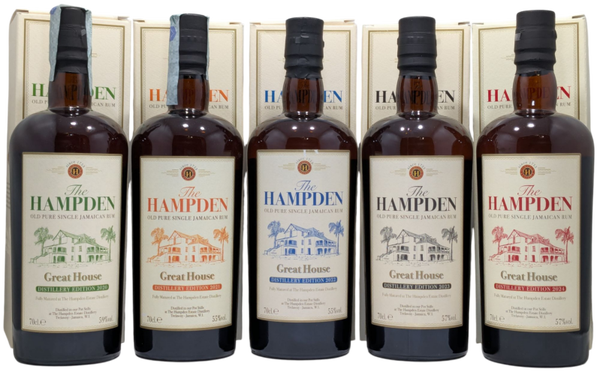 Hampden - Great House - Collection 2020, 2021, 2022, 2023 & 2024 - 5 x 70cl - including boxes