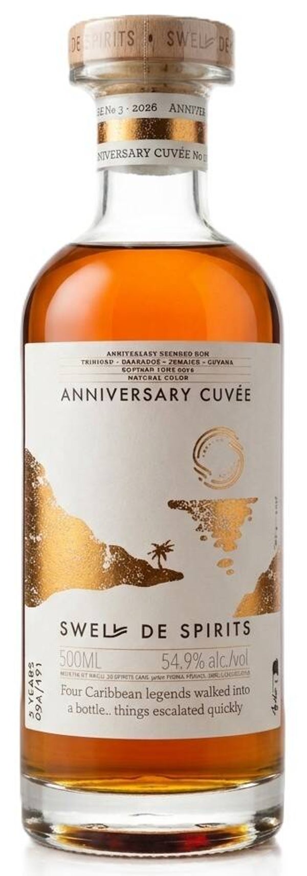 Swell de Spirits Anniversary Cuvée #3 Blended Caribbean Rum 54.9% 50cl