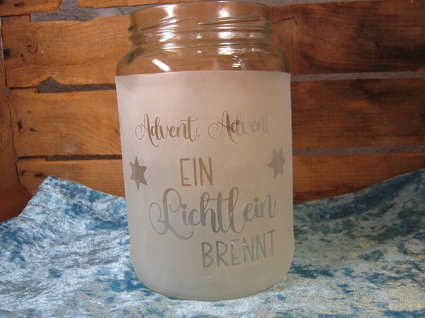 Dekoglas "Advent, Advent ..."