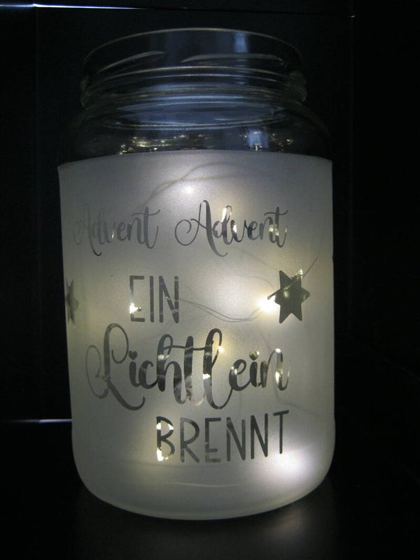 Dekoglas "Advent, Advent ..."