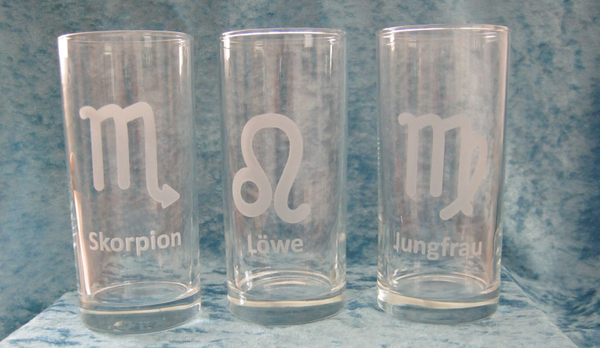 Trinkglas Sternzeichen