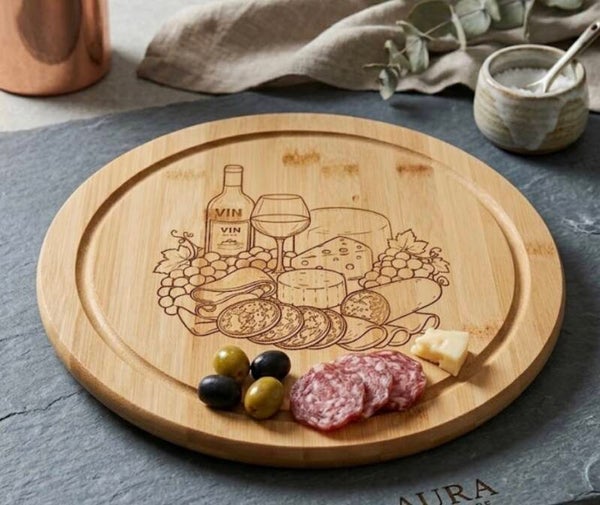Planche à découpe ronde apéro