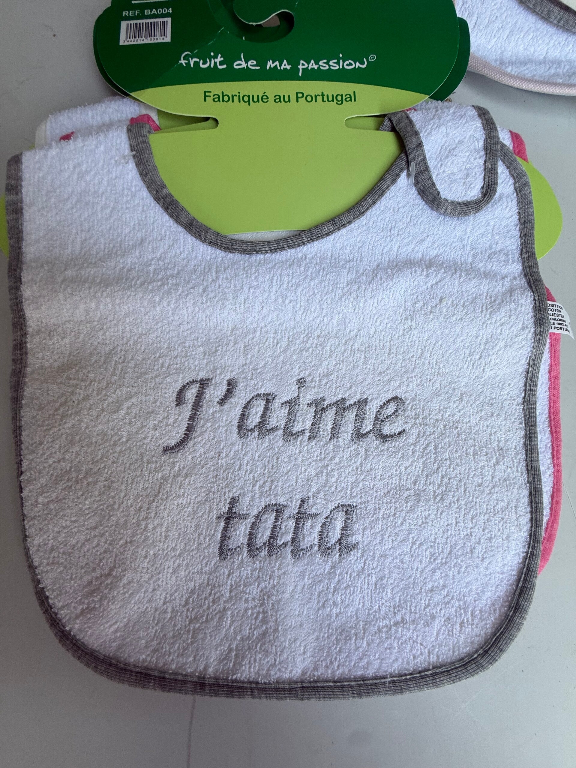 Bavoir gravé