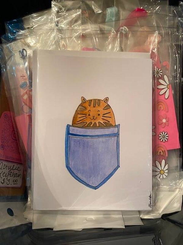 Kitten Notecards, folded