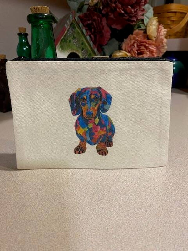 Dachshund Canvas Zipper Pouch