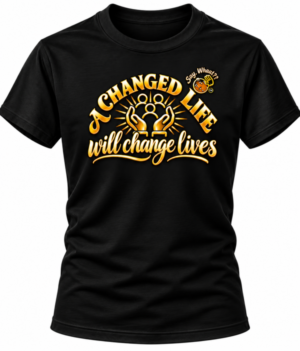 A CHANGED LIFE (black shirt colored image)