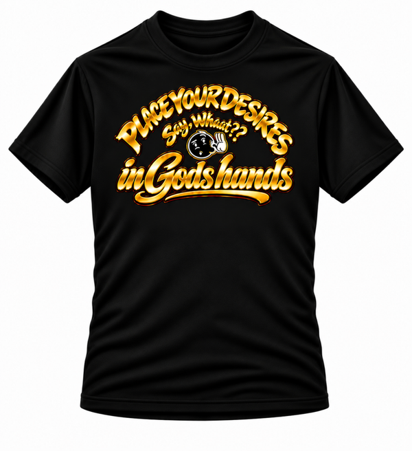 PLACE YOUR DESIRES (blk w/colored image)
