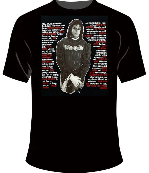MICHAEL JACKSON DARK IMAGE WHITE LETTERS